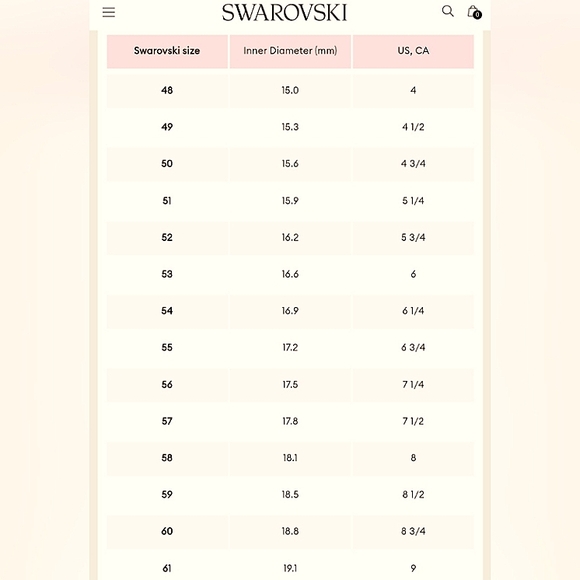 NEW! SWAROVSKI Half Circle Zirconia Band SZ 55=US 6 3/4 - Picture 6 of 7